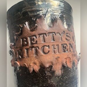 Perfect for Betty! Kitchen utensil holder, pottery